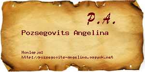 Pozsegovits Angelina névjegykártya